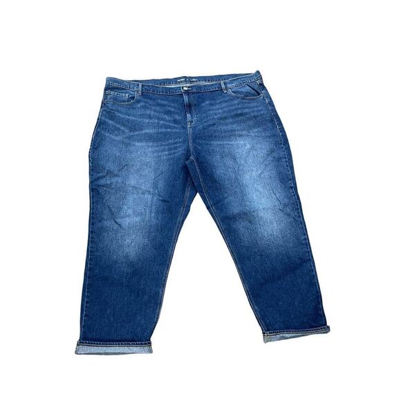 Old Navy Midrise Wow Boyfriend Jeans Medium Wash Plus Size Womens 28 New - Picture 2 of 8